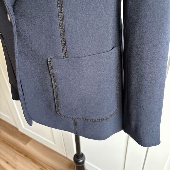 Carlisle New York Women's Navy Blazer Jacket Size 6 Tailored Fit - Picture 4 of 7